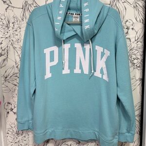 Victoria's Secret PINK Women's Teal Cowl Neck Sweater